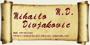 Mihailo Divjaković vizit kartica
